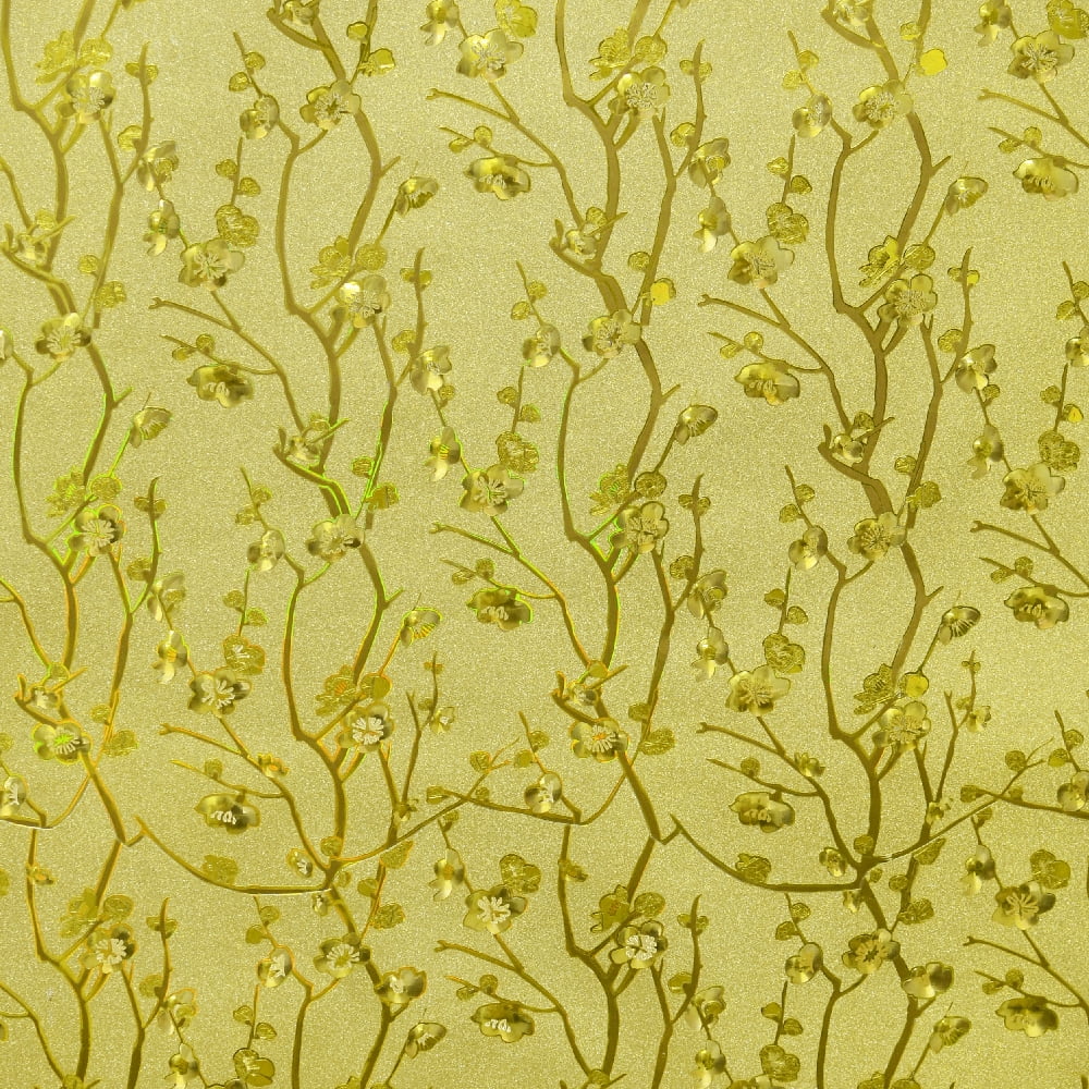 Dundee Deco S Floral Glitter Gold Mustard Yellow Green Flowers On Vine Peel And Stick Self Adhesive Removable Wallpaper Roll 18 Ft X 18 In 5 5m X 45cm 26 6 Sq Ft 2 5 Sq M Walmart Canada