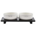 thumbnail image 4 of Bouclair White Set of 2 pet bowls, 4 of 4