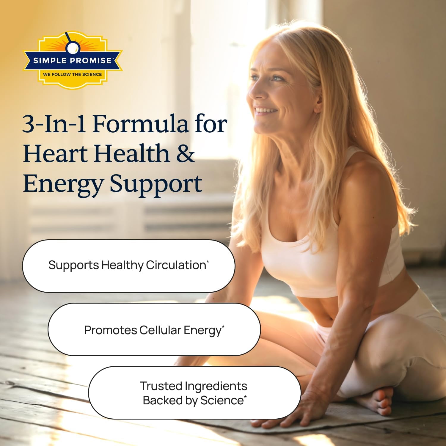 Simple Promise CardioClear7 CoQ10 100 mg and PQQ 10 mg Heart Health 30 Capsules