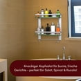 thumbnail image 4 of Vdomus Silver Glass Bathroom Wall Organizer Shelf w/Towel Bar, 15.2x5"", 4 of 7