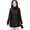 Black L, variant on Autumn Winter Women Jacket Thickened Fleece Faux Leather Patchwork Dual-sided Reversible Mid Length Plus Size Pockets Double-breasted Notch Collar Overcoat