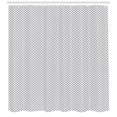 thumbnail image 3 of Ambesonne Lattice Shower Curtain, Interlacing Lines Realistic, 69"Wx84"L, Grey and White, 3 of 3