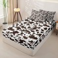 thumbnail image 2 of Erosebridal Classic Cow Hide Spot Zipper Twin Comforter Sets with Fitted Sheet and 2 Pillowcases,Animal Print Zipper Bedding Set For Boys,Black Reversible,4 Pieces, 2 of 7