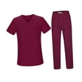 thumbnail image 4 of Conjunto de uniformes de enfermería, camiseta y pantalón médicos, conjunto de uniformes de enfermería presentables fáciles de limpiar, ropa de trabajo XL, 4 of 8
