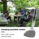 thumbnail image 4 of Toudaret - Utensilio de cocina de acero inoxidable para camping, resistente al calor, mango plegable, espátula portátil para barbacoa al aire libre, cuchara coladora, juego de espátula para huevos,, 4 of 8