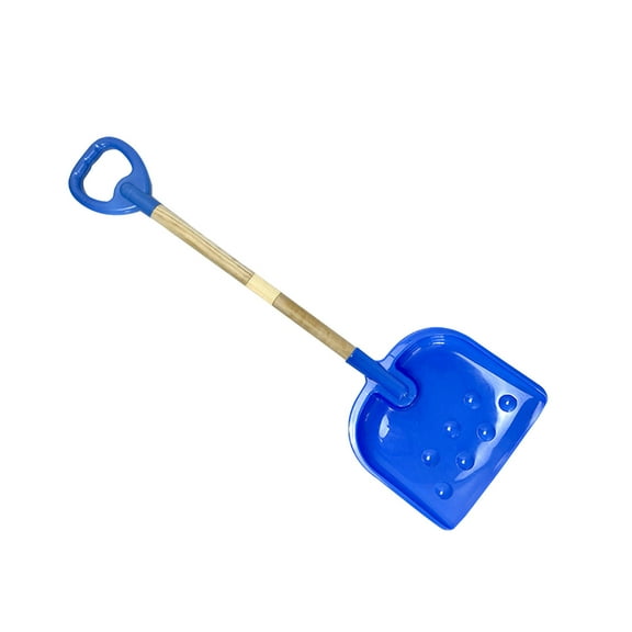 Kids Snow Shovel Detachable Toddler Snow Shovel 30" H Small Wooden Shovel with Plastic Scoop & D-Grip Handle Mini Child Digging Shovel Blue Winter Gift for Outdoor Yard Driveway Activities