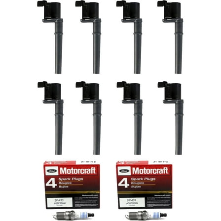 Set of 8 ISA Ignition Coils and 8 Motorcraft Spark Plugs For 2003-2004 Mercury Marauder 4.6L UF191