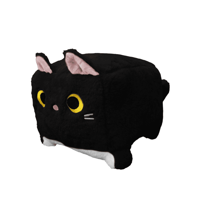 Peluche Gato Rm Regalomex Forma Cuadrada Almohada de Gato Negro Mediano