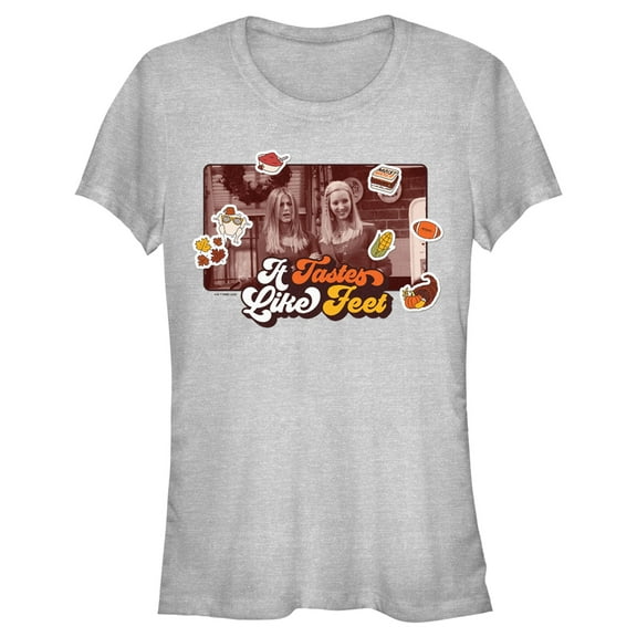 Junior's Friends It Tastes Like Feet Thanksgiving Icons Scene Graphic T-Shirt