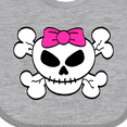 thumbnail image 4 of Inktastic Skull with Bow Girls Baby Bib, 4 of 4