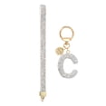 thumbnail image 1 of Llavero de Letra Inicial para Mujeres, Llavero de Alfabeto C con Rhinestone, Encanto Brillante con Corazón para Accesorios de Mochila, Bolso, Llave de Coche, Lanyard, Blanco, 1 of 7