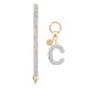thumbnail image 1 of Llavero de Letra Inicial para Mujeres, Llavero de Alfabeto C con Rhinestone, Encanto Brillante con Corazón para Accesorios de Mochila, Bolso, Llave de Coche, Lanyard, Blanco, 1 of 7