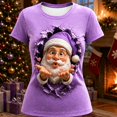 thumbnail image 2 of CONFREE Girls Ugly Christmas Tshirts Crew Neck Graphic Casual Xmas T-Shirt for Kids, 2 of 3