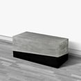 thumbnail image 2 of 45 Inch Rectangular Mango Wood Coffee Table Iron Base Washed White and Black - Saltoro Sherpi, 2 of 7