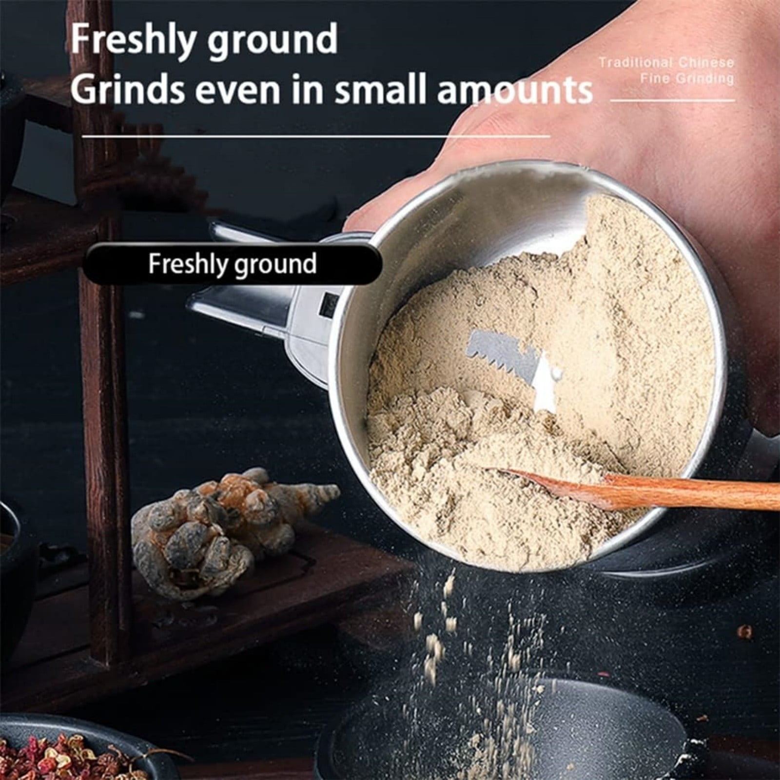Multifunctional Machine 150W 300g Capacity Grain Coffee & Grinder Stainless Open Cover Stop Design 30s Speedy Grinding For Herbs Dry Mate,Food Blender