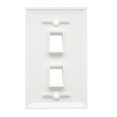 thumbnail image 3 of Ax Gear Plaque Murale Keystone 2 Ports Simple Gang Taille Standard RJ45 Jack Insert Modulaire Cat5e Cat6 Port Ethernet Blanc, 3 of 3