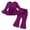 a34-Purple, variant on yboeqw Infant Baby Girls Outfit Set Fall 2 Piece Long Sleeve Ruffle Top Casual Pant Toddler Winter Clothes,Size 18-24 Months