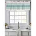 thumbnail image 4 of Teal Aqua Stripes Curtain Valances for Windows, Modern Ombre Abstract Aesthetics Kitchen Valance Window Treatment, Light Filtering Block Curtains for Bathroom/Bedroom/Living Room 42'' x 12'', 4 of 9