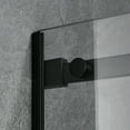 thumbnail image 4 of Serene Valley 68 x 74 Inch Square Rail Frameless Sliding Shower Door, Black, 4 of 8