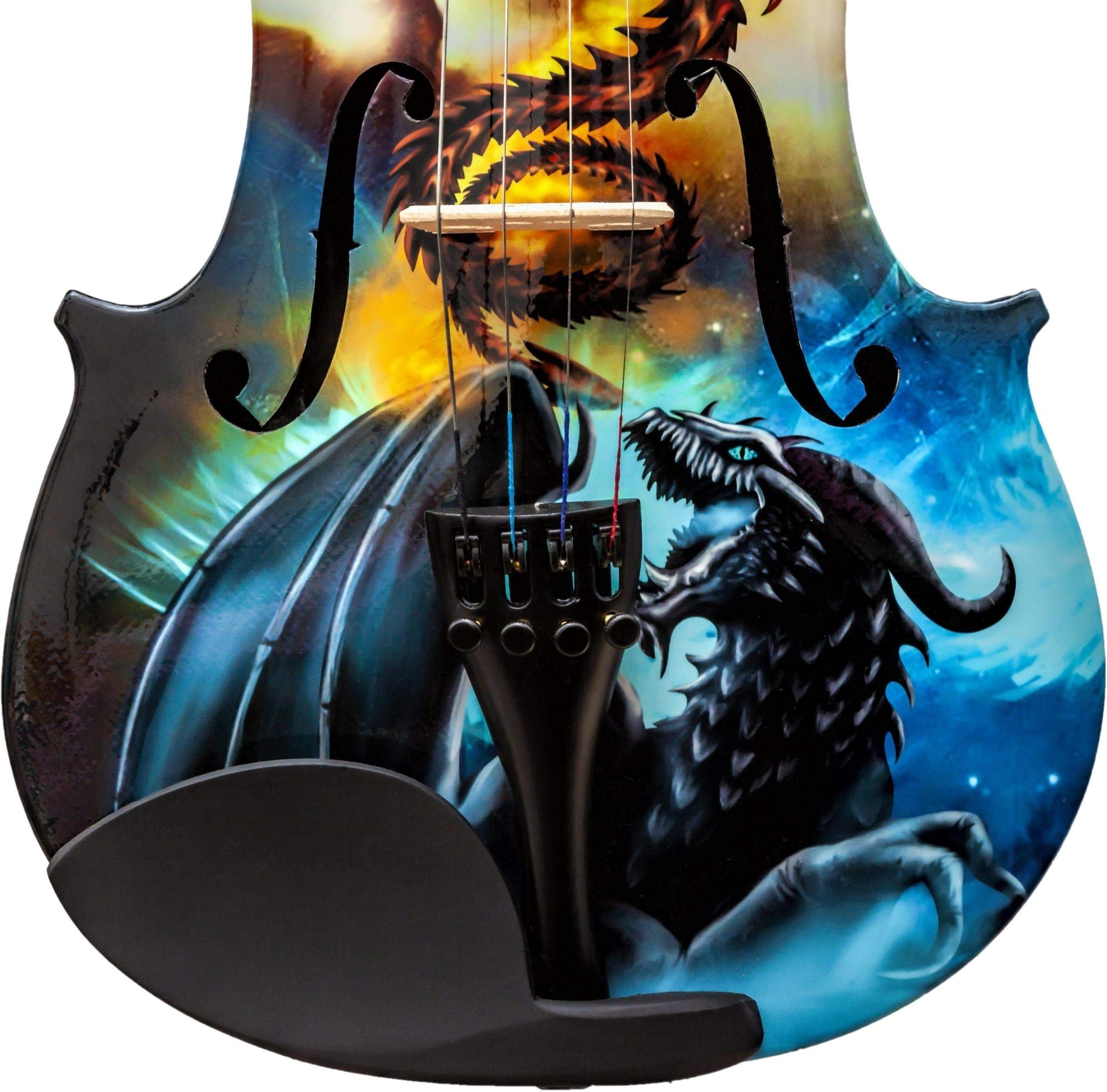 Rozanna's Violins Dragon Spirit 4/4 Violin Outfit with Matching Carbon Fiber Bow Case