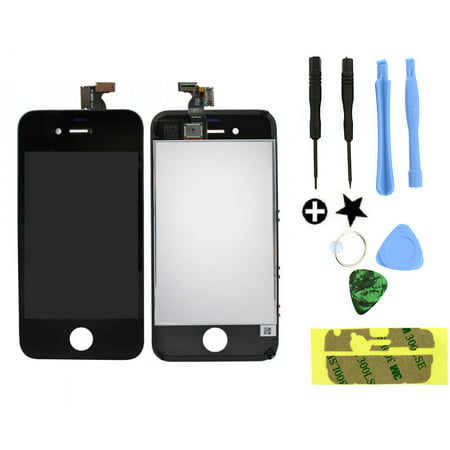 TekDeals Black LCD Display+Touch Screen Digitizer Assembly Replacement for iPhone (Best Iphone 4s Screen Replacement)