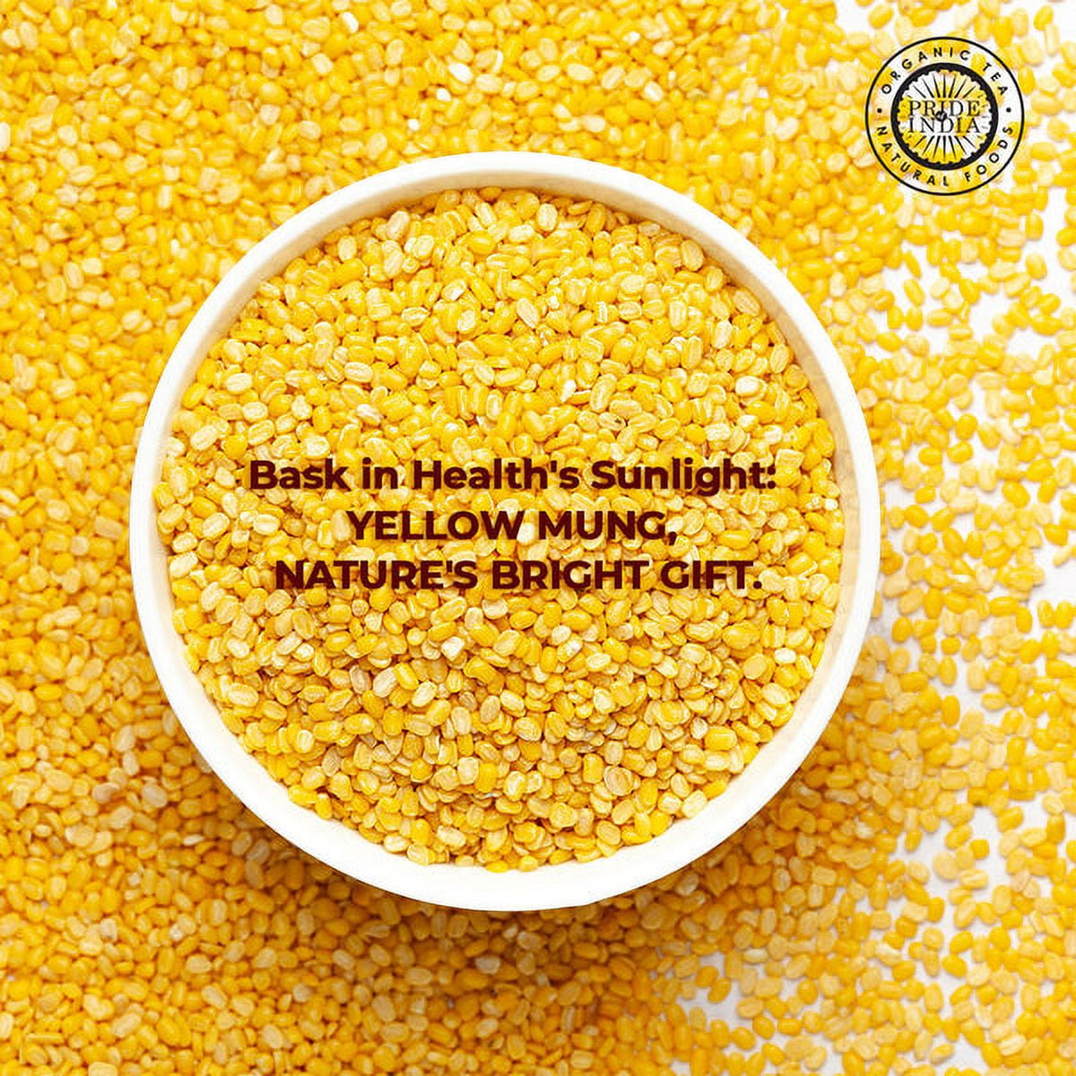 Pride of India | Pack of 6 - Split Yellow Mung Beans 3 lb | Vegan, Gluten Free