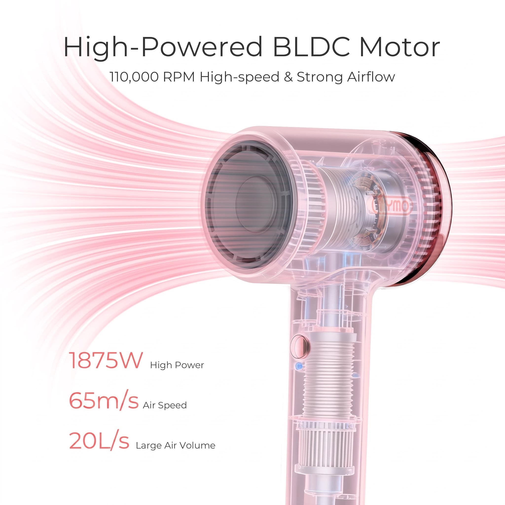 TYMO AirHype Boost BLDC 1875W Hair Dryer with Brushless Motor