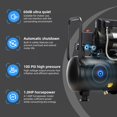 thumbnail image 2 of TLSols Air Compressor, 6.3 Gallon, 1.0 HP Oil Free, Max 116 PSI, 60dB Ultra Quiet, for Auto Repair, Tire Inflation, Spray Painting, Woodwork Nailing, 2 of 8