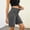 Gray, variant on MOJOGO Jean Shorts for Women Slimming Leg Knee Hight Shorts with Elastic Waistband Strentchy Denim Pants with Pockets Bright Blue S