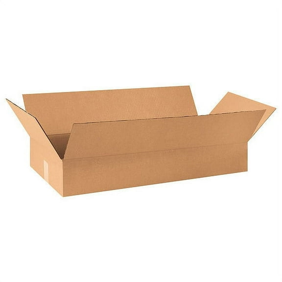 ZoroSelect Corrugated Boxes, 30" x 12" x 4", Kraft, 25/Bundle