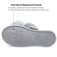 thumbnail image 5 of Barerun House Slippers for Women Cozy Cross Band Plush Slippers Grey, 5 of 7