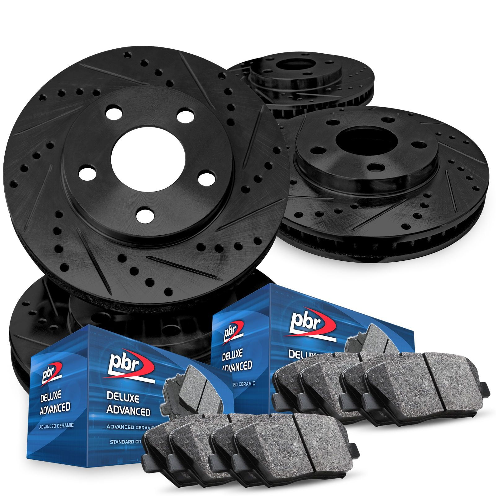 REAR Brake Disc Rotors Ceramic Pads for 2014-2016 Kia Soul