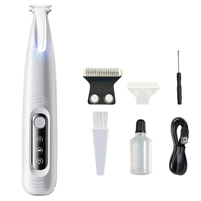 2026 New Dog Paw Trimmer with LED Light, Dog Grooming Kit & Pet Micro Precision Trimmer, Dogs Paw Trimmers Electric Dogs Clippers, Ears, Rump, Face, Eyes