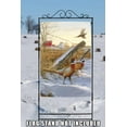 thumbnail image 4 of Toland Home Garden Pleasant Pheasants Bird Winter Flag Double Sided 28x40 Inch, 4 of 5