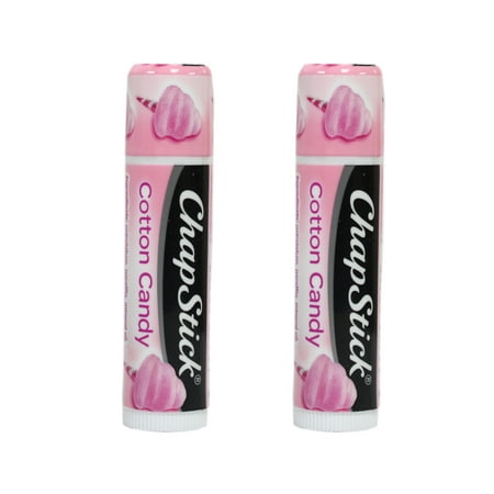 2 Pack ChapStick Lip Balm Cotton Candy Flavored 0.15 Ounce Tube