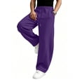 thumbnail image 4 of Mens Baggy Sweatpants Wide Leg Drawstring Long Joggers For Men Fall Fashion Casual Loose Fit Lounge Pants, 4 of 5