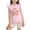 Pink, variant on HVOBTTY Toddler Girl's Light Weight Print Cap Sleeve Tank Crew Neck Top Elastic Waist Short Pant 2 Piece Fashion Suits