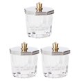 thumbnail image 1 of 3Pcs Crystal Glass Jar with Lid Nail Acrylic Liquid Powder Cup Bowl Container, 1 of 4