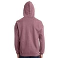 thumbnail image 3 of Gildan Heavy Blend Fleece Hooded Sweatshirt, Soft Pullover Pocket Hoodie, Heather Dark Maroon, S, 3 of 5