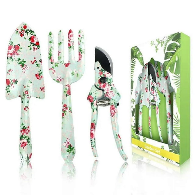 Garden Tool Set, Heavy Duty Gardening Hand Tool Set, Gardening Gifts for Women, Hand Rake Cultivator with Pruners Weeder