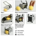 thumbnail image 6 of Potato Slicer French Fries,Stainless Steel Slicer Cutter with Suction Feet & Replacement Parts,for Kitchen Cutting Utensils, 6 of 8