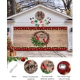 thumbnail image 2 of Christmas Garage Door Banner Cover 6 x 13 ft, Merry Christmas Cardinal Bird Holly Tree Retro Wood Grain Christmas Garage Door Decorations Christmas Backdrop Decor for Winter New Year Xmas Party, 2 of 6