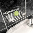 thumbnail image 3 of Brillar Jabonera de ducha de acero, soporte para esponja de jabón, jabonera de acero inoxidable mate montada en la pared para baño, ducha, cocina, hotel, 8,5 x 12 x 3 cm, accesorios de baño, 3 of 5