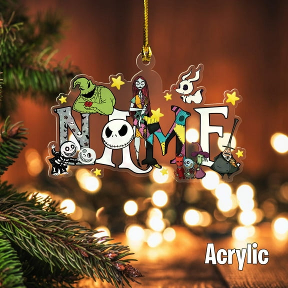 Custom Name The Nightmare Before Christmas Acrylic Ornament