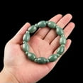 thumbnail image 4 of K-KED Burmese Jade Bead Bracelets Delicate Jewelry Carved Jadeite Natural Green Stone Women-13*12mm, 4 of 6