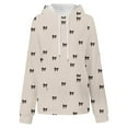thumbnail image 4 of Levmjia Womens Hooded Sweatshirts Fashion Long Sleeve Printing Crewneck Tops Soft Breathable Casual Work Home Relaxation Daily Wear, 4 of 5