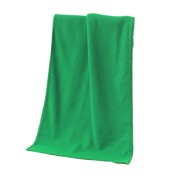 Toallas de limpieza de autos 30x70cm Microfibra Auto Pulido de autos Encerando un paño de secado (Verde)