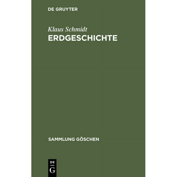 Sammlung Göschen Erdgeschichte, Book 5001, (Hardcover)