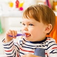 thumbnail image 5 of Baby Silicone Trainer Spoons with Choke Guard, 4pk, Pink/Purple, 5 of 5