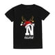 thumbnail image 1 of Camiseta personalizada de Navidad para niños, inicial con nombre, ropa para niños, Tops, trajes de fiesta de Navidad para niños y niñas, camiseta de vacaciones para niños, 1 of 4